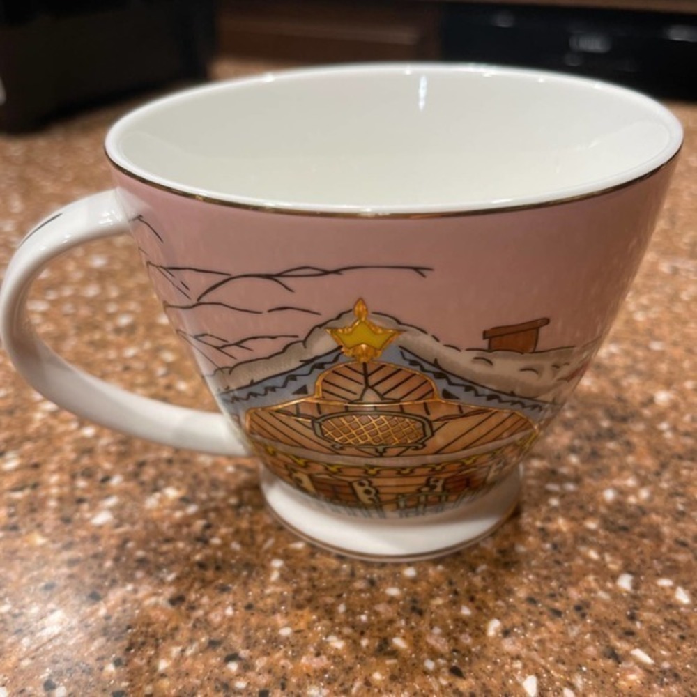 Grace Ceramic Winter Swiss Chalet mug